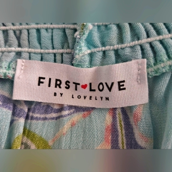 LILLY MAE TOP SZ L  GREEN BLUE PINK - Picture 5 of 6